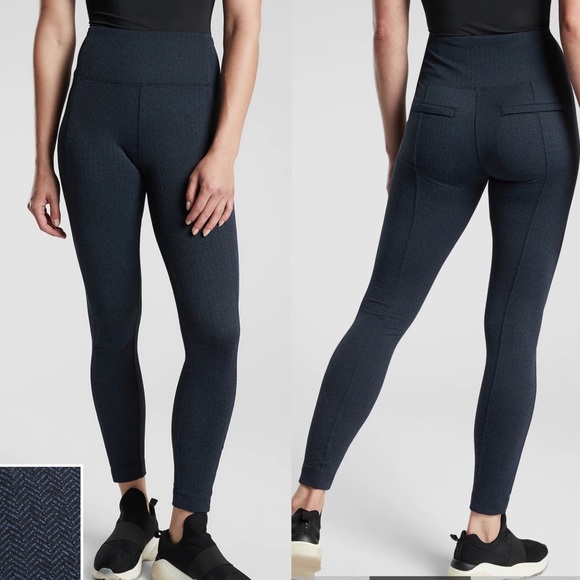 Athleta Pants - Athleta navy Delancey Herringbone tight leggings